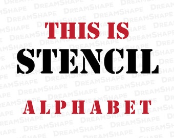 SVG Fonts Stencil DXF, PNG Alphabets Letters, Cuttable Font Initials for Cricut Machine, Vinyl Cutters Instant Download
