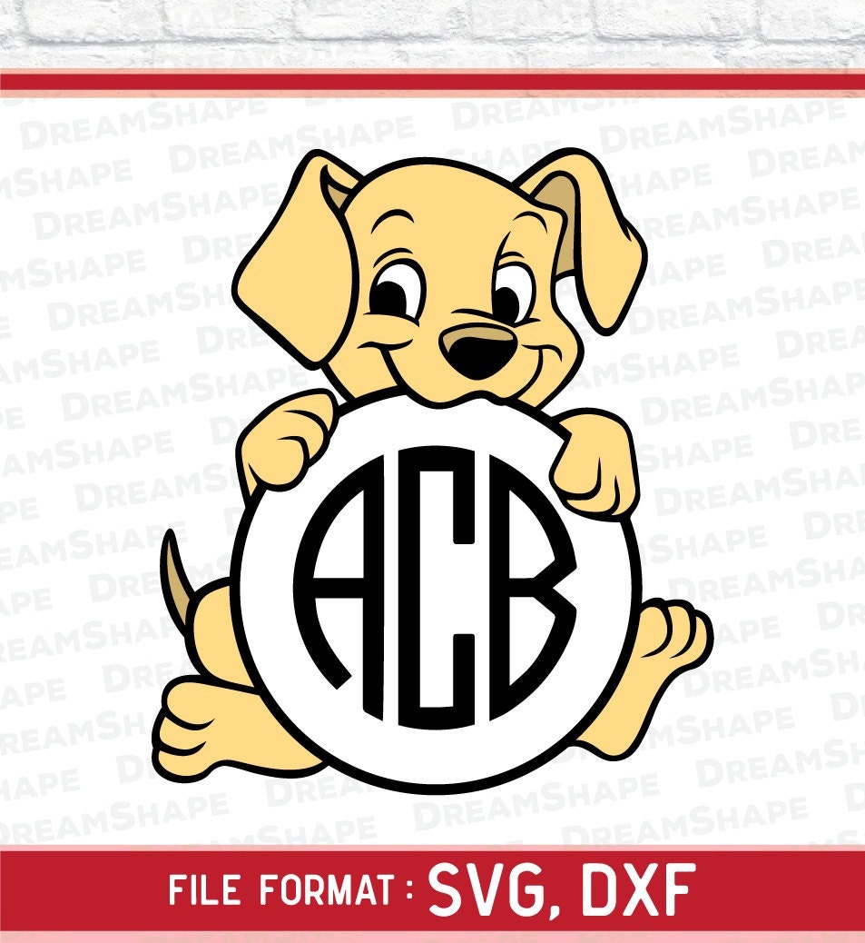 Dog SVG Files Dog Monogram SVG Puppy Svg File Dog Svg