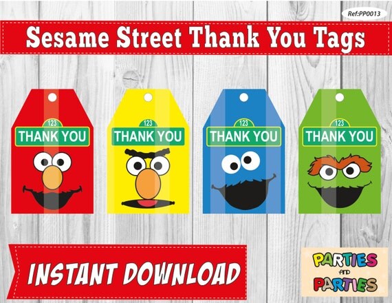 50 OFF Sesame Street Thank You Tags By PartiesandParties On Etsy 50-off-sesame-street-thank-you-tags-by-partiesandparties-on-etsy