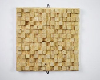 Hand Crafted Solid Pine Squares Wall Art