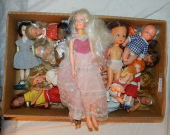 Lot of 16 Dolls + Parts - Barbie + Others For Found / Altered / Assembled / Collage / Mixed Media and Other Art - Art + Craft Supplies 28-C
