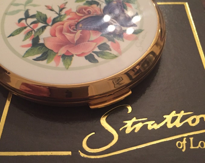 Stratton Vintage Powder Compact Unused With Box and Sleeve