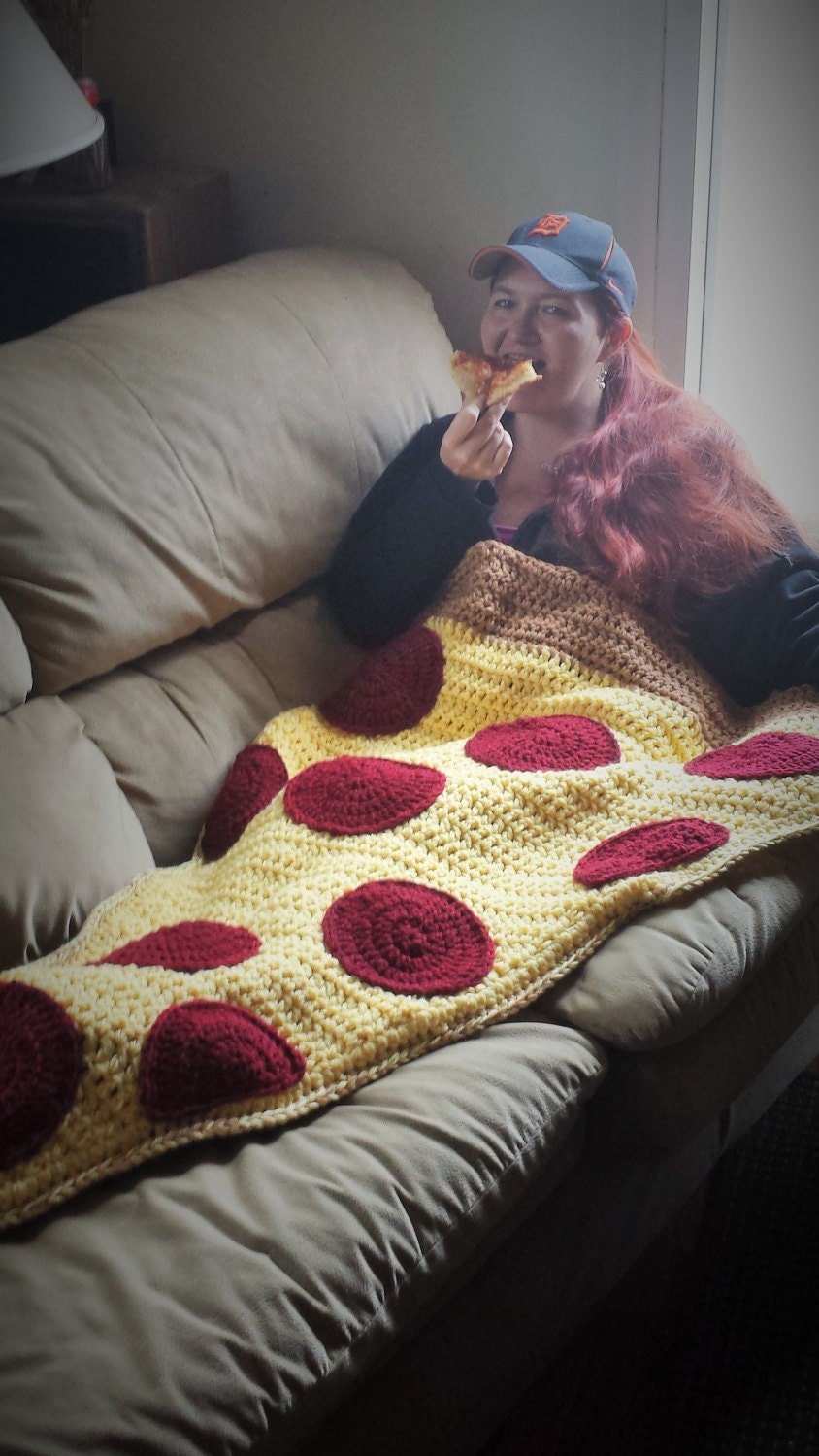 Crochet Pizza Blanket Sleeping Bag Pizza Cocoon Food