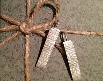 Long earrings earrings textured organic, silver, earrings with textures, Sterling Silver earrings, earrings