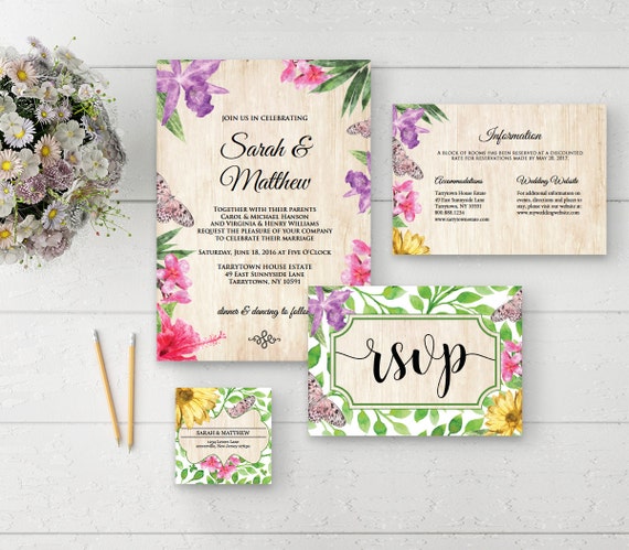 Butterfly Invitation Template 8