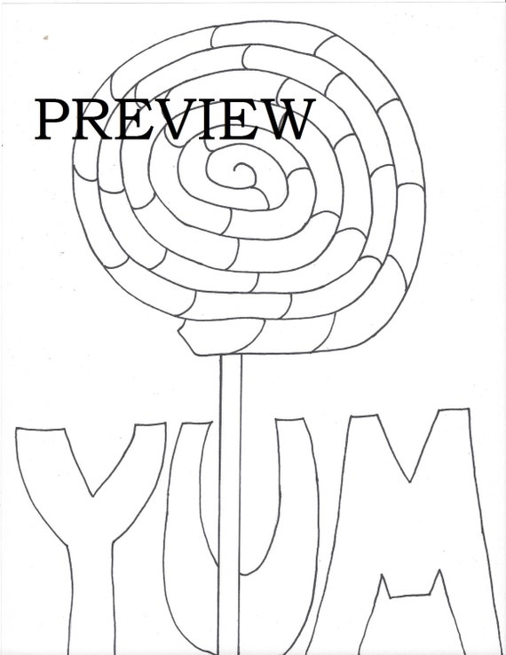 Printable Yum Easy Coloring Pages for Adults Big