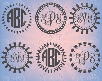 Circle Monogram Frame SVG - SVG Cut File - Cricut, Silhouette Studio cutting file, Instant Download