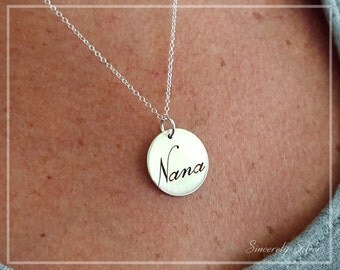 Nana Necklace, Nana Jewelry, Gift For Nana, Nana Pendant, Nana Charm Necklace, Grandma Necklace, Nana Gift