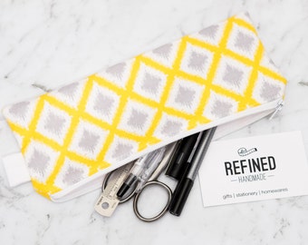 Yellow Diamond Pencil Case