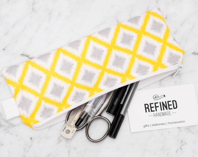 Yellow Diamond Pencil Case