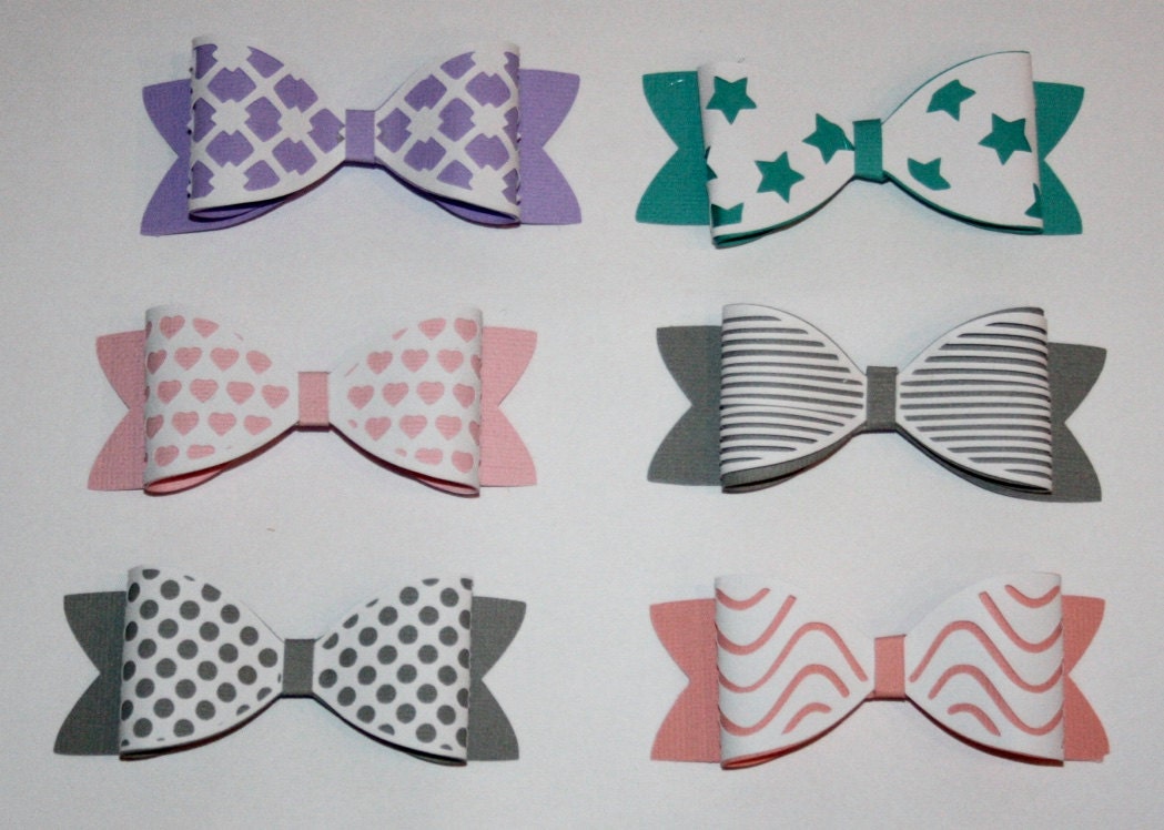 Download Bow 3d layered SVG Cut file template bow tie decoration