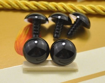 14mm 10pair(20pcs) Black Safety eyes Doll eyes Toy eyes Doll Parts Animal eyes Plush eyes Teddy Bears eyes Plastic eyes eye accessories