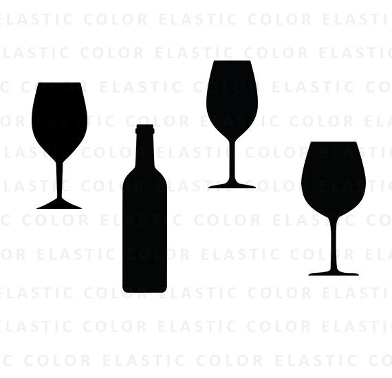 clipart wine glasses and bottles - photo #38