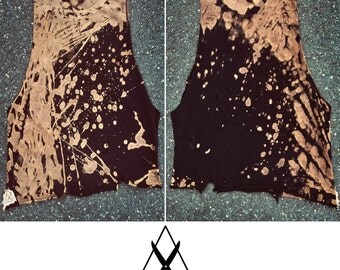 Studded distressed tee, ripped tee, post apocalyptic tee, post apocalyptic clothes, post apocalyptic clothing, burning man clothes, black