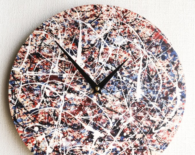 Boho Wall Clock Trending Art Wall Clock Home and Living Unique Wall Clock abstract acrylics