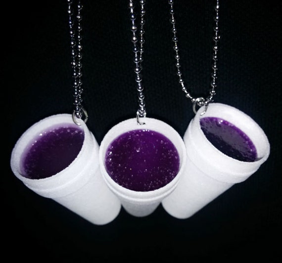 Styrofoam Double Cup Pendant Purple Drank Actavis Lean