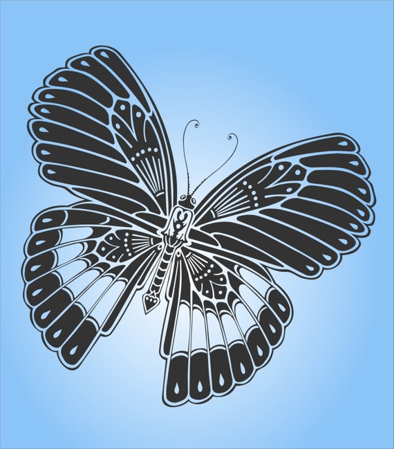 Free Free 99 Stencil Butterfly Skull Svg SVG PNG EPS DXF File