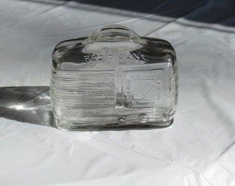 Original Antique Radio Glass Coin Bank in Perfect Condition
