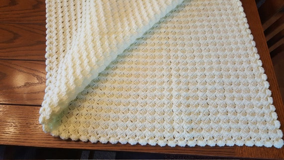 Baby Blanket Crochet Slanted Shell Afghan