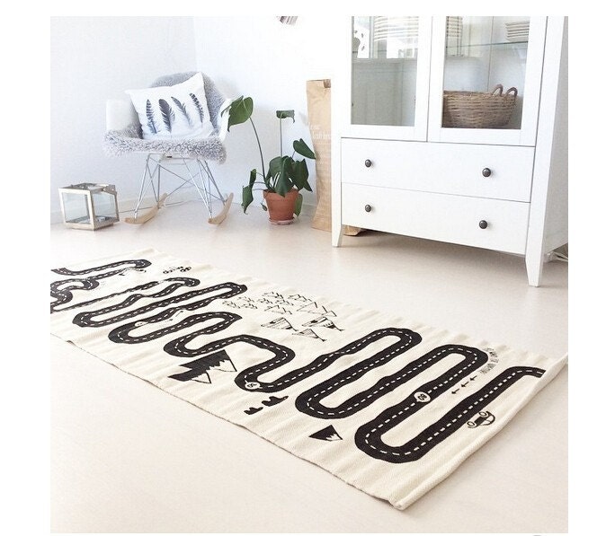 Play Mat Race Car Mat Nursery Rug by ChicSundryBoutique on Etsy