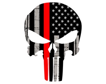 Buy one get one Free Punisher Thin Red Line Contour Cut Decal