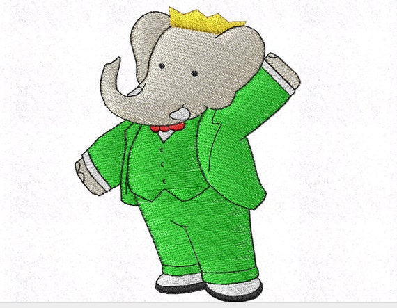 babar the elephant machine embroidery