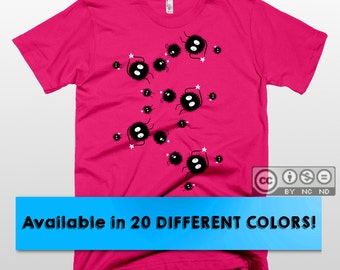 Susuwatari Soot Sprites Studio Ghibli / Totoro Spirited Away shirt / Unisex Super Soft Tee / Soot Sprites / Makkuro kurosuke / dust bunnies