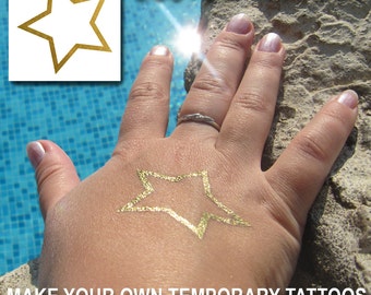 Custom Temporary Tattoos - Make Your Own Metallic Tattoos - Tattoo Design - Turn Your Logo Into Tattoos - Jewel Flash Tattoos - Fake Tats