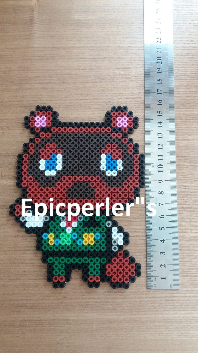 Animal crossing Tom nook perler bead art hama bead art fuse