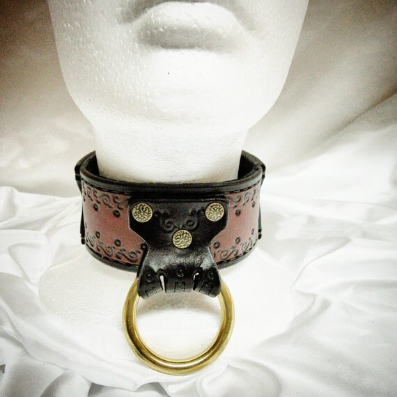 Handmade leather BDSM Collar/Bondage by DevilishDevices on Etsy