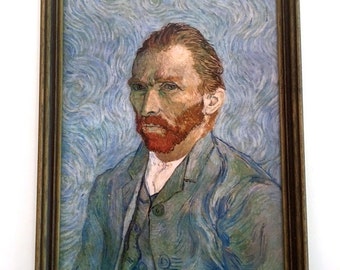 SALE!!! Vintage Print Van Gogh Self Portrait