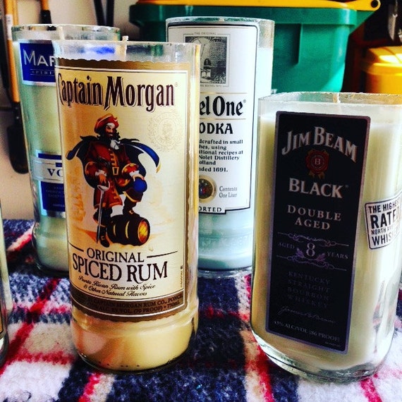 Liquor Bottle Candles 23687 by Repurposful on Etsy
