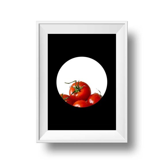 Items similar to Red Tomato minimalist wall art, minimalist wall art