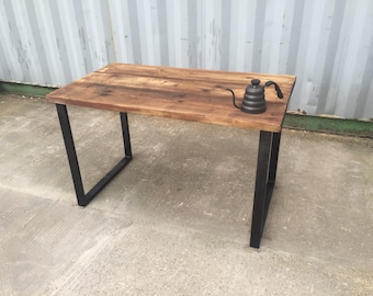 Industrial vintage, retro chic reclaimed wood table - 120cm length