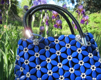 Beaded Women's Purse Flower Evening Bag Cute Summer Fun Handmade Unique New