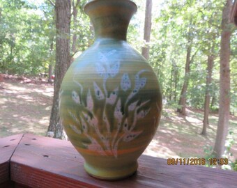 Unique Pacific Stoneware Pottery Vase