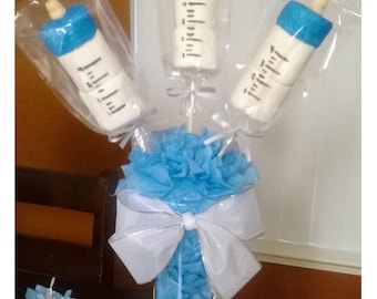 Items similar to Rock skull baby shower favors- Skull girl baby bottles ...