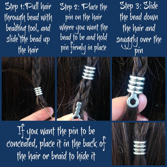 Viking hair bead kit The 'Skald' Bead silver hair bead