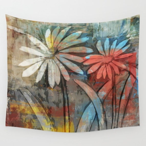 Painted DaisiesTapestry by NNPinksDesigns on Etsy
