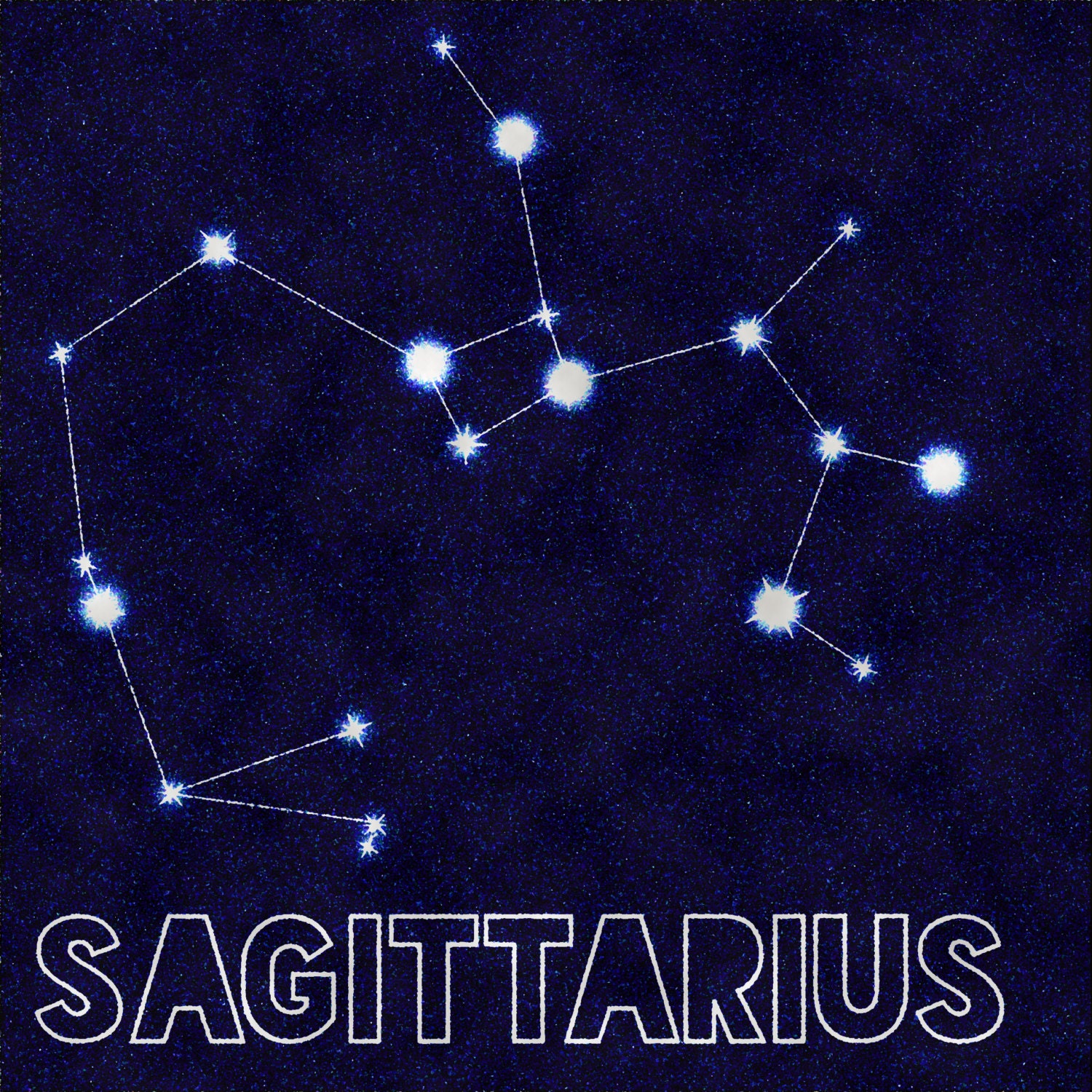 Sagittarius Constellation Print by TheDeepBlueSky on Etsy