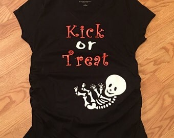 Maternity Halloween Kick or Treat tee