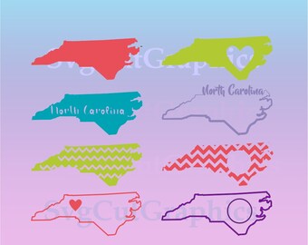 North Carolina Svg Files - SVG Monogram - SVG Cutting Files - Svg Files for Cricut - Svg Files - SVG Silhouette Files - Svg Cricut Files