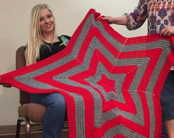 Crocheted Star Afghan