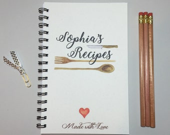 Recipe Book, Personalized Recipe book, Blank Recipe Book, Recipe, Family Recipe Book, Bridal Shower Gift, Chef, Gift, Cook, Family, Kitchen