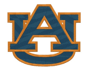 4 sizes Auburn Tigers Embroidery Design, Auburn University Logo, Football Team Machine Embroidery Pattern, Instant Download