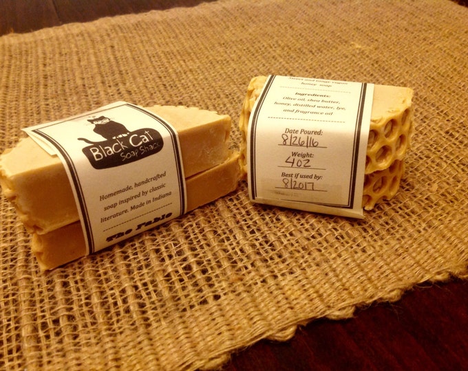 Fable of the Bees Honey Bastille Soap- Book Soap, Honey Soap, Bastille Soap, Natural Soap, Cold Process Soap, Handcrafted Soap