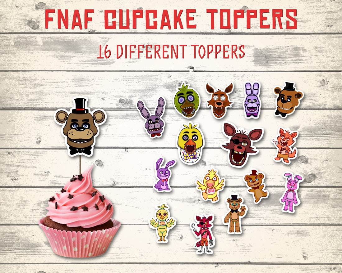 FNAF cupcake toppers Five Nights at Freddy's cupcake