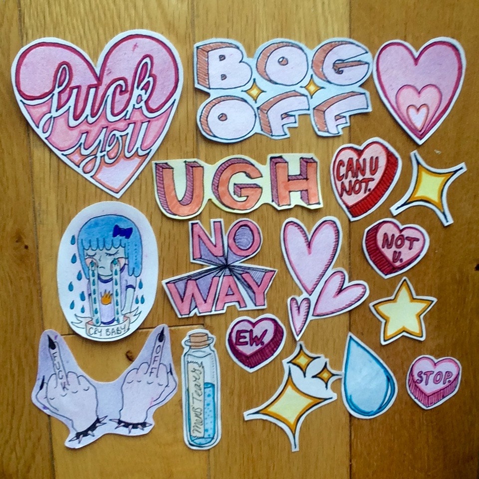 pastel aesthetic sticker set by fghbricated on etsy