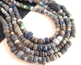 TINY Ancient African Trade Beads, 2mm, 3.5mm, Antique Glass Seed Beads, Ancient Glass, 600 Year Old Ancient Beads, Ancient Seed Beads EX02