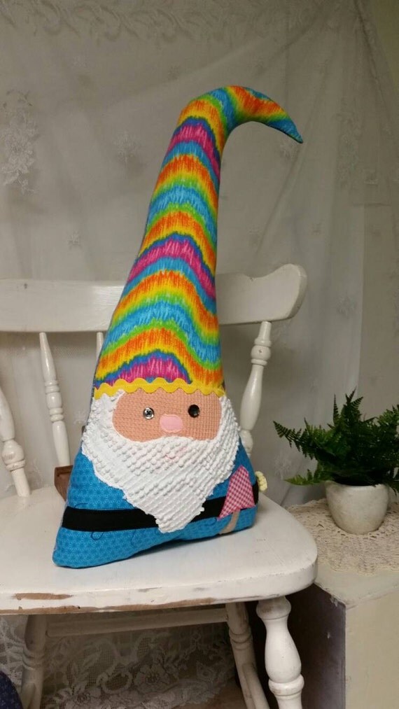 Gnome Pillow Garden Gnome Fairy Tale Pillow Hippie